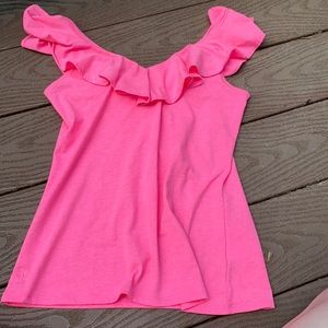 Lily Pulitzer hot pink summer top cotton xxs